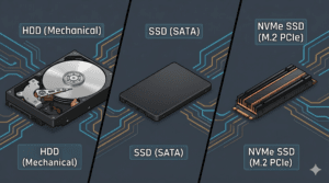 Understanding Data Storage: SSD vs. HDD vs. NVMe Explained