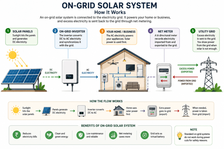 On Grid Solar System Explained: How It Works (2026)