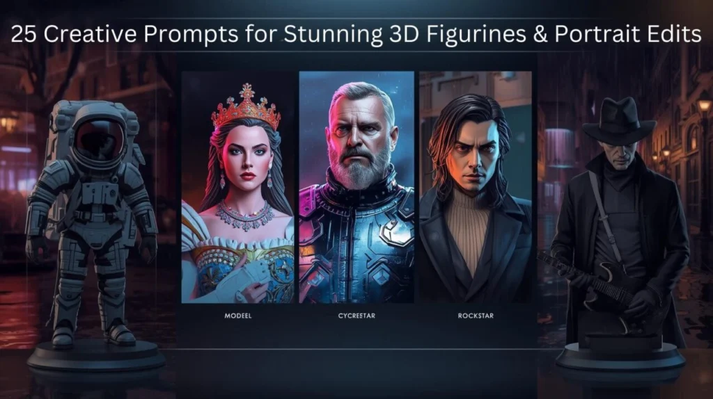 25 Creative Prompts for Stunning 3D Figurines & Portrait Edits (With Face Preservation) 21 nano banana prompt