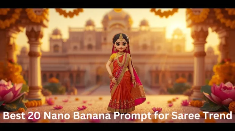 25 Nano Banana AI Saree Prompts Trending in India (Durga Puja Special Collection) 21 prompt for gemini ai saree look