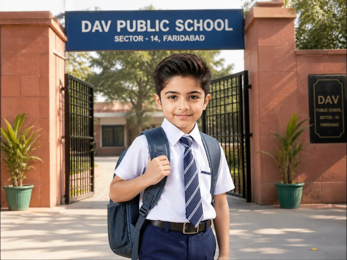ChatGPT “Meet Your Younger Self” Trend: How to Create Viral AI Childhood Photos (25 Detailed Prompts) 3 portrait In front of school