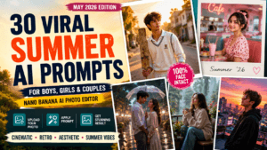 30 Viral Nano Banana Prompt for Boys, Girls & Couples (Summer 2026 Edition)