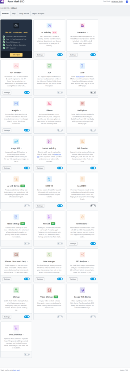 Mastering On-Page SEO with Rank Math SEO Plugin, Step-by-Step Guide (Updated) 2 Rank math seo plugin general dashboard