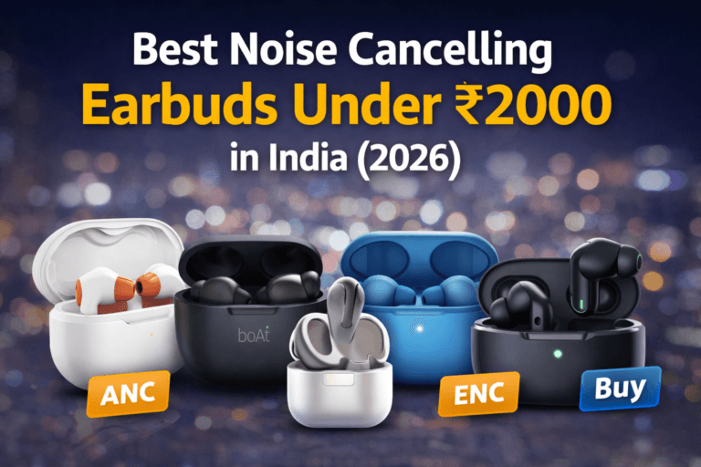 5 Best Noise Cancelling Earbuds Under 2000 in India (2026)