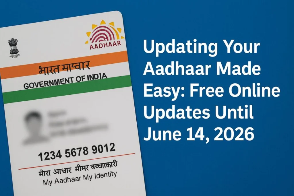 Updating Your Aadhaar Made Easy: Free Online Updates Until June 14, 2026 1 aadhaar online update
