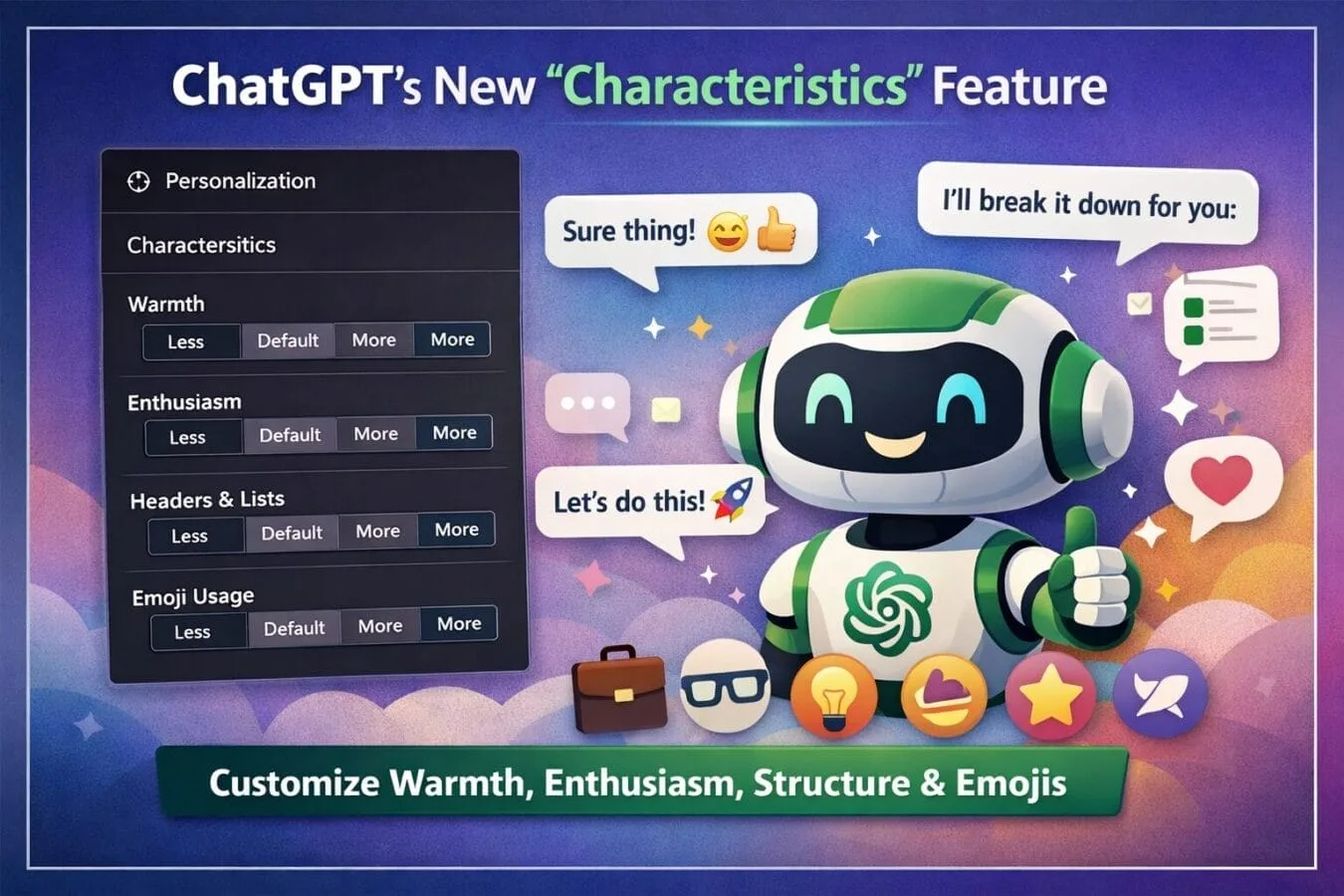 OpenAI Adds ChatGPT Characteristics Feature for Deeper Personalization 1 chatgpt characteristics feature