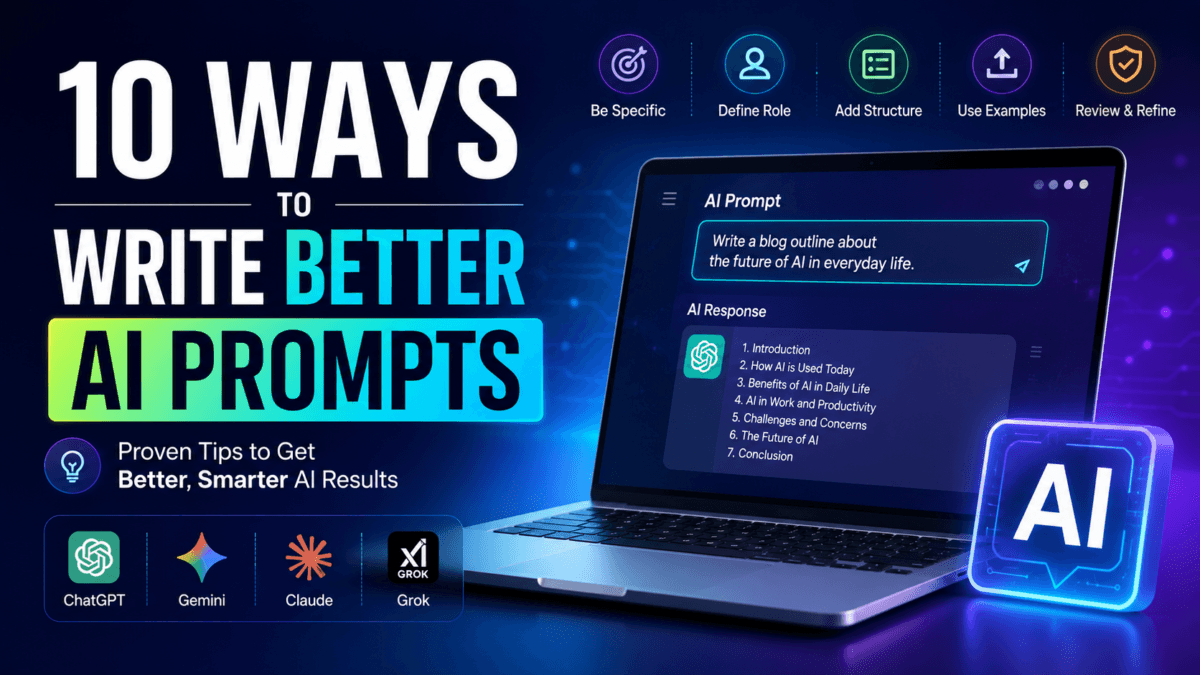 How to Write Best AI Prompts in 2026: ChatGPT, Gemini & Claude Guide
