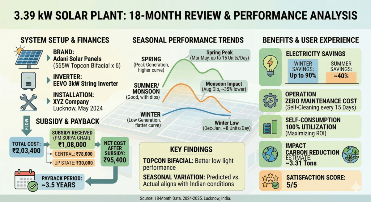 Solar rooftop plant Review, Experience, Performane , 2024-25