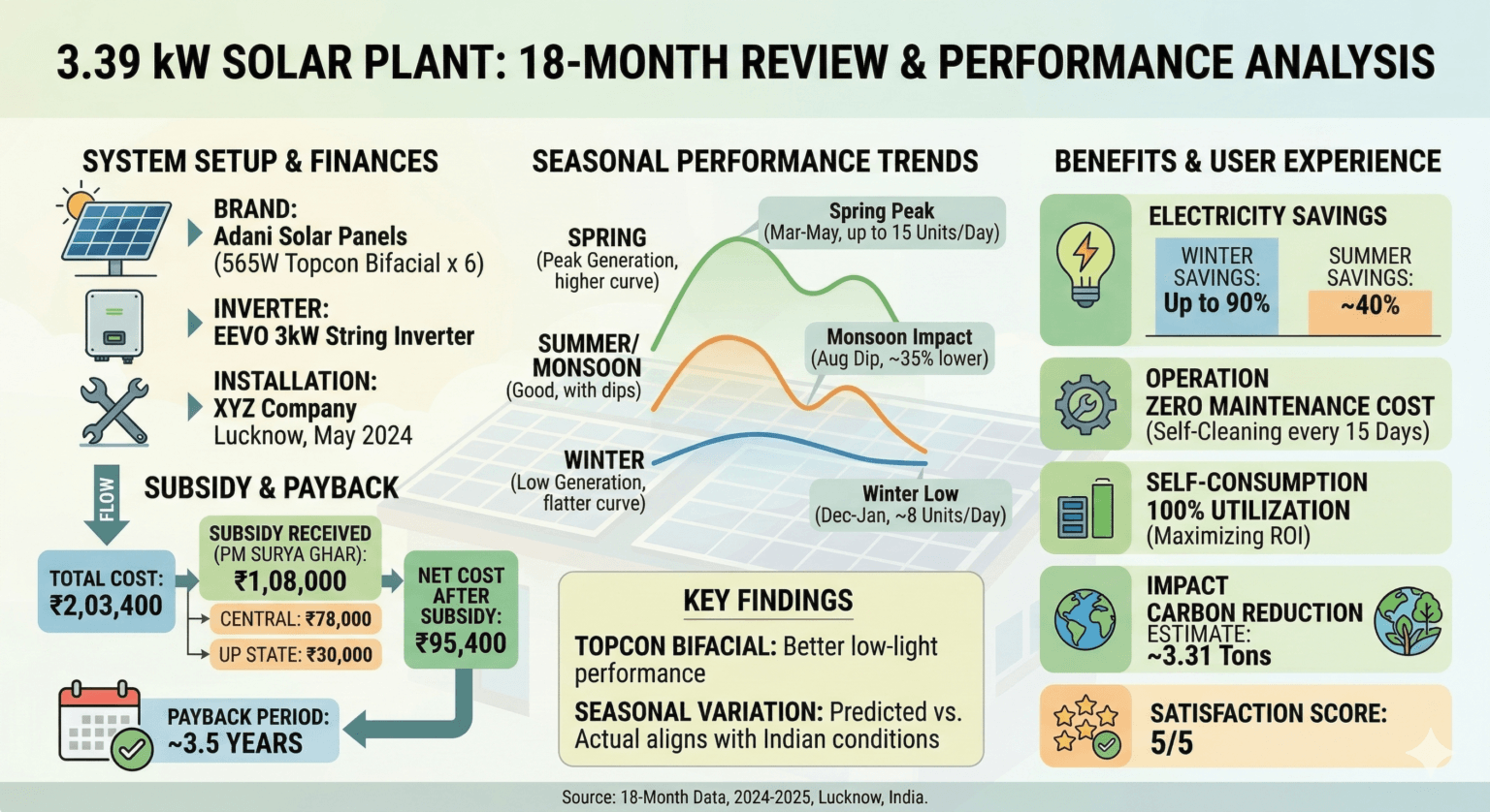 My 3 kW Solar Rooftop Plant Review – Experience, Cost, Performance & Savings 2 Solar rooftop plant Review, Experience, Performane , 2024-25