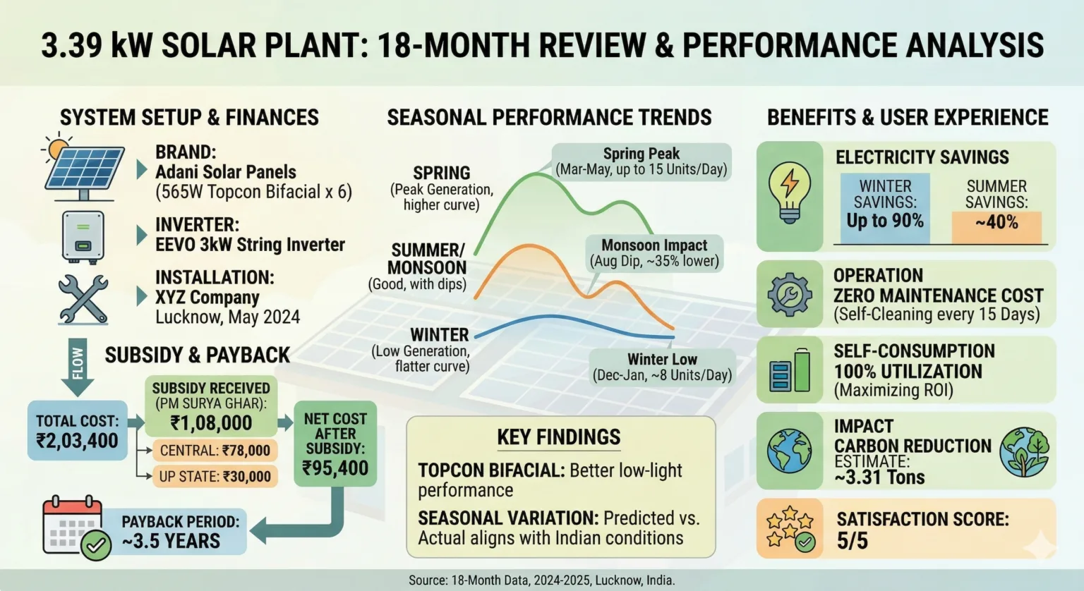 My 3 kW Solar Rooftop Plant Review – Experience, Cost, Performance & Savings 2 Solar rooftop plant Review, Experience, Performane , 2024-25