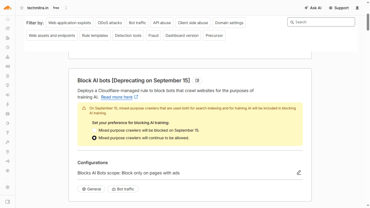 Screenshot Block AI Bots September 15