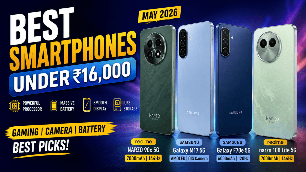 Discover Best Smartphone Under 16000 in India In May 2026