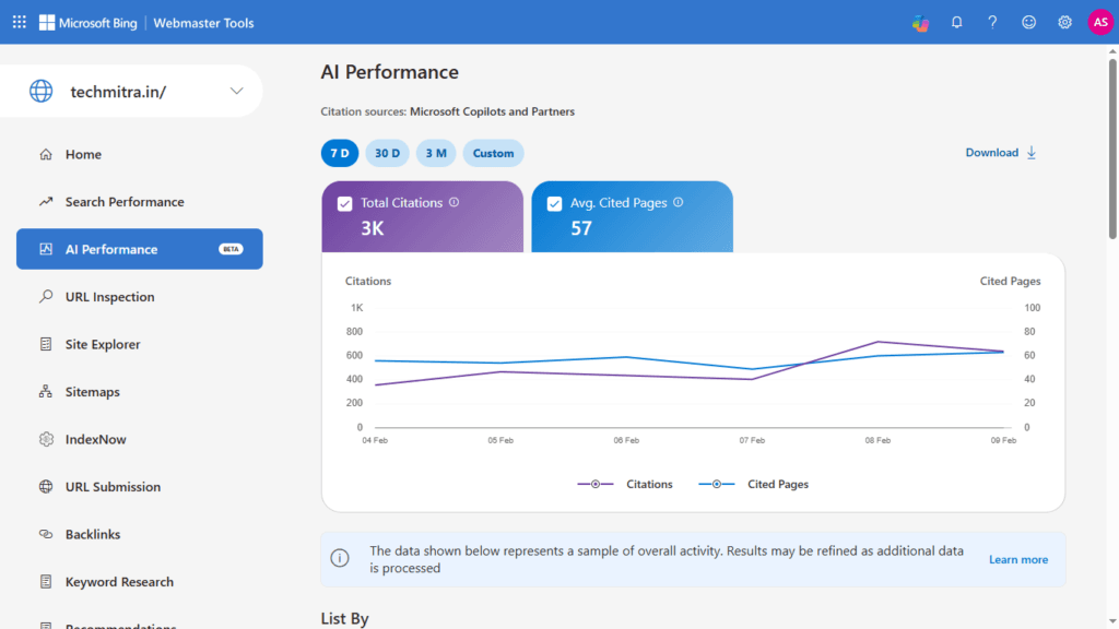 AI Performance Tab in Bing Webmaster Tools Explained