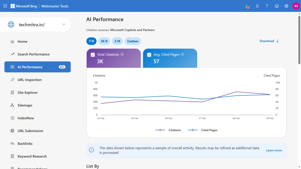AI Performance Tab in Bing Webmaster Tools Explained
