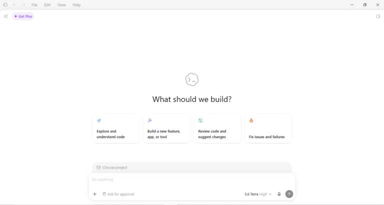 Screenshot: ChatGPT Codex desktop app
