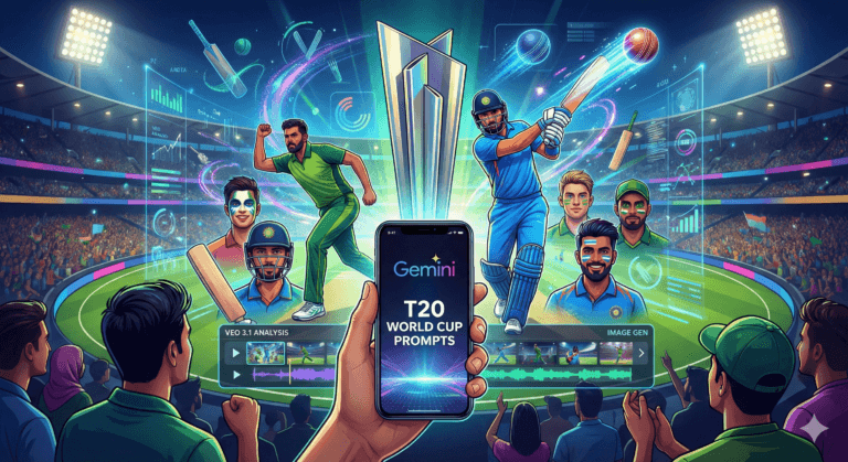Gemini AI Prompts for T20 World Cup 2026: 30 Viral & Advanced Ideas