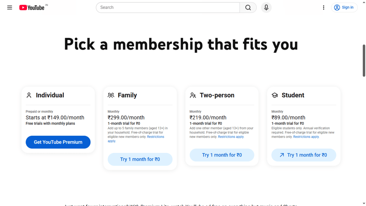 YouTube Premium Lite vs Premium ( India): Which Plan Is Worth?