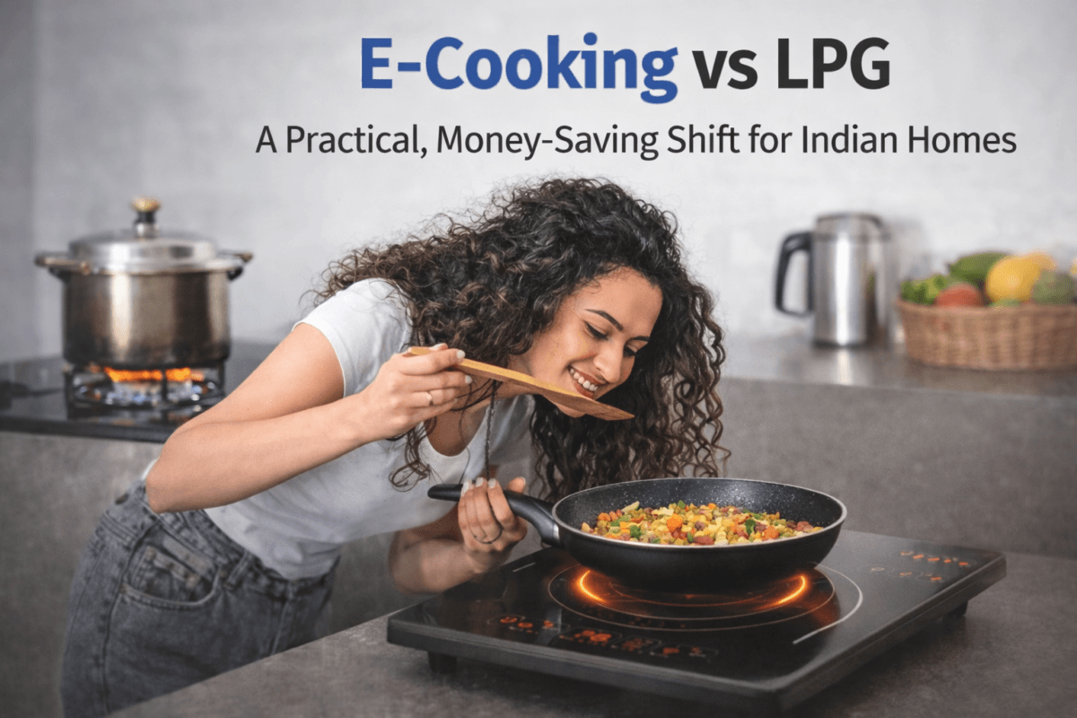 Electric Cooking (E-Cooking): A Smart Alternative to LPG in Modern Indian Kitchens 1 Electric Cooking in India: Benefits, Cost Comparison & Best Appliances