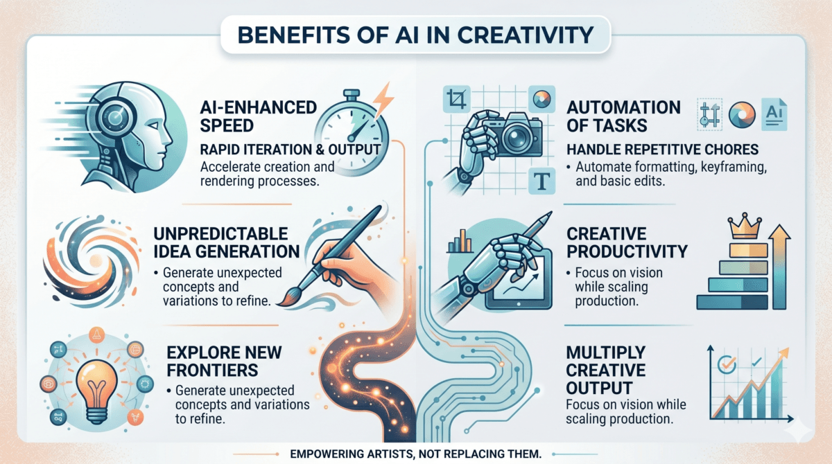 Benefits of AI in creativity