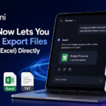 create and export files directly from the chat