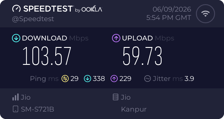 Jio Airfiber Review ( June 2026) – Honest Real User Experience After 18 months Use 4 June 9 Speedtest result