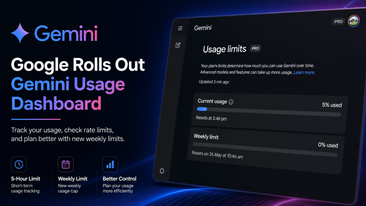 Gemini launched usage dashboard