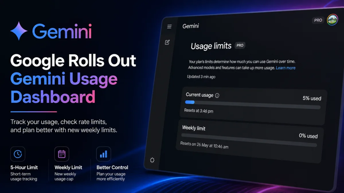 Gemini launched usage dashboard