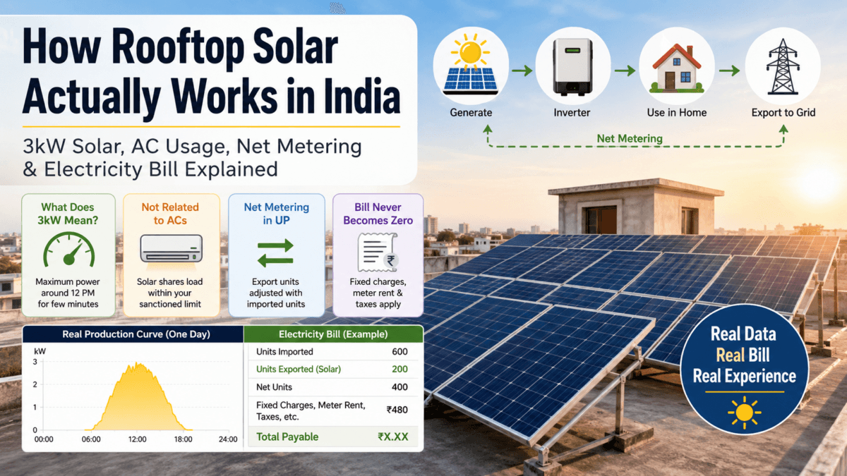 How Rooftop Solar Works in India: Net Metering & Electricity Bill Explained