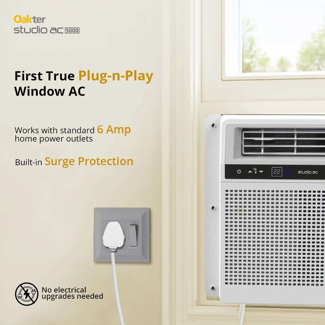 Oakter Studio 0.5 Ton AC features