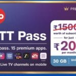 Jio Launches ₹ 200 OTT Pass With 30GB Data, 15 OTT Apps & Live TV