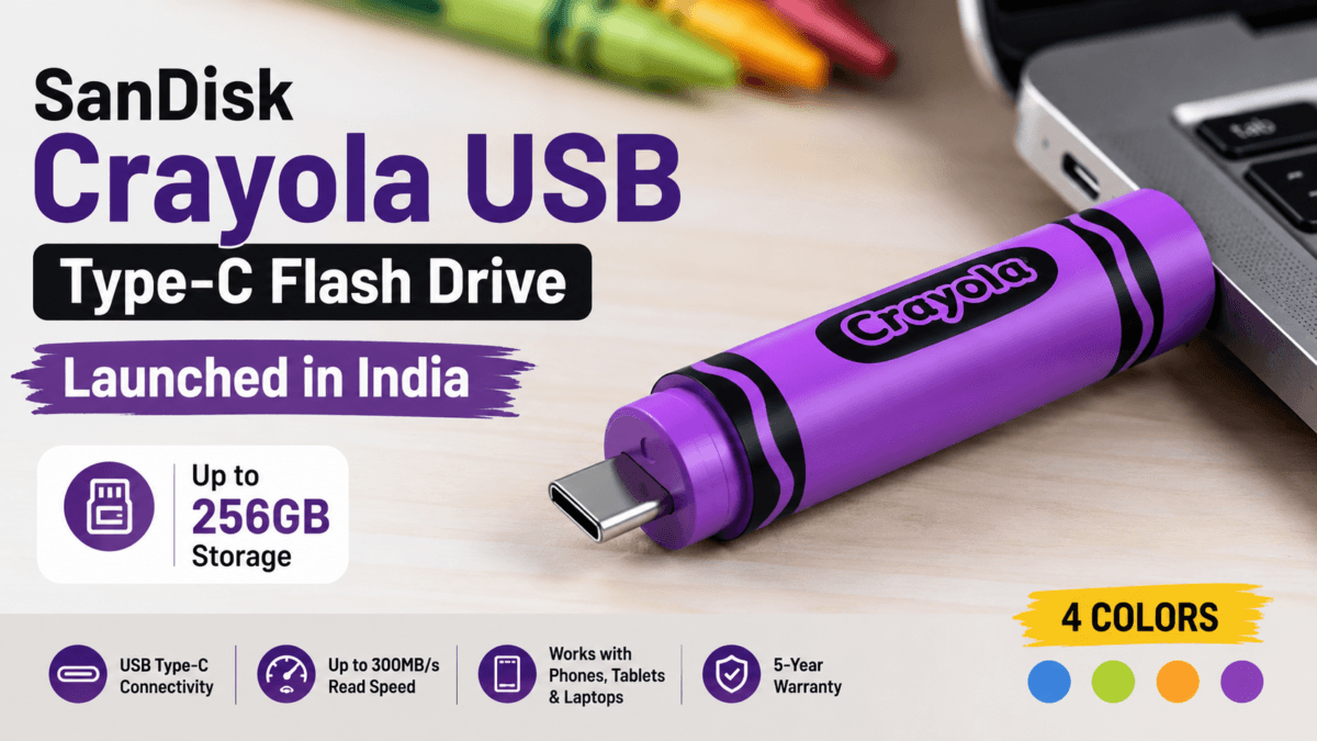 SanDisk Crayola USB-C Flash Drive Launched in India With Up to 256GB Storage