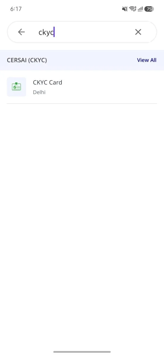 Step 1 Search CKYC 1
