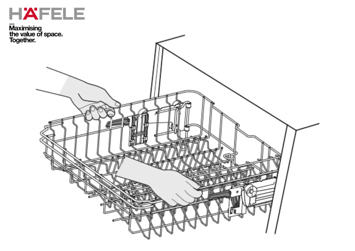 Hafele Introduces Valeriya 15 Si PS Dishwasher with UV Disinfection and Flexible Loading System 2 Flexi Baskets