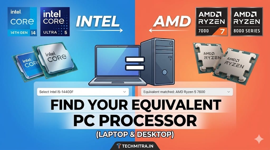 Intel vs AMD Processor Finder : Find Equivalent Laptop & Desktop CPUs 1 Intel vs AMD Processor Finder : Find Equivalent PC CPUs
