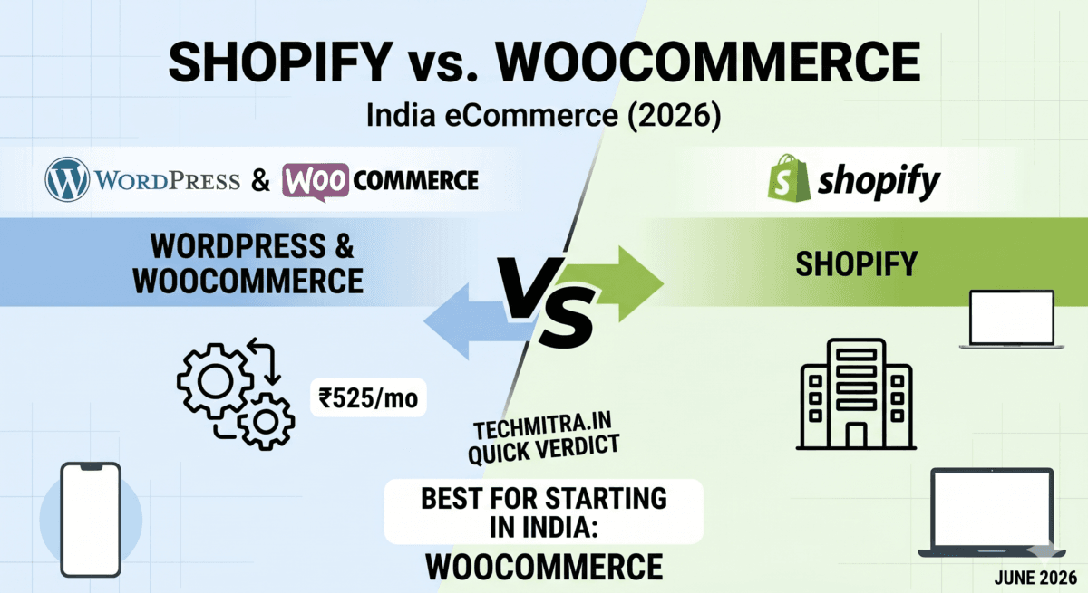 Shopify vs WooCommerce India (2026): Real Cost, Hidden Charges & Which is Better 1 Shopify vs WooCommerce India (2026): Which is Better for Small Businesses