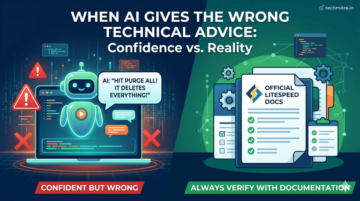 A LiteSpeed Cache Purge All Case Study: When AI Gets Technical Advice Wrong