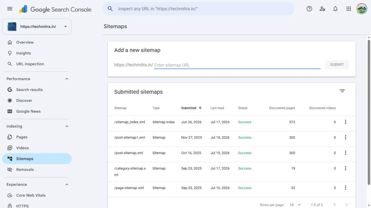 Technical SEO Checklist (2026): The Complete Guide with Real Examples 7 GSC Sitemap