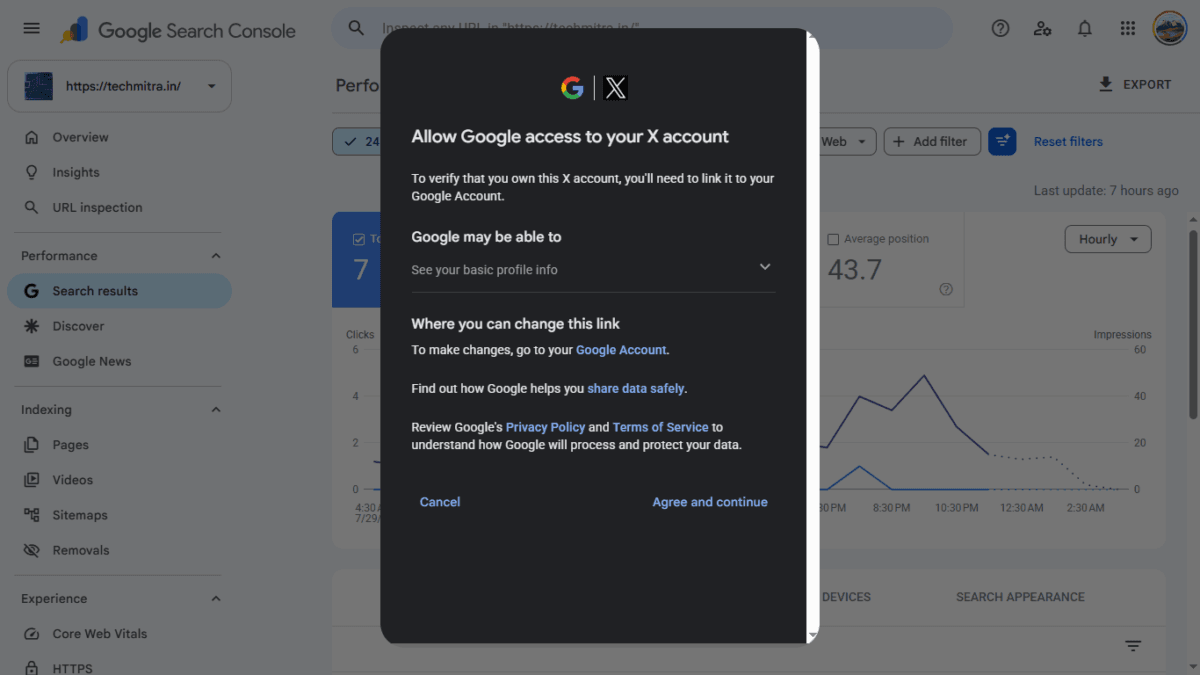 Social Channels in Search Console: How Google's Platform Properties Actually Work (I Connected My X Account) 4 Property addes "X"
