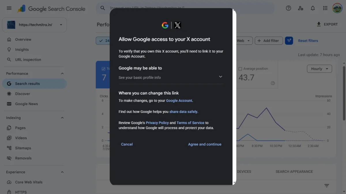 Social Channels in Search Console: How Google's Platform Properties Actually Work (I Connected My X Account) 4 Property addes "X"
