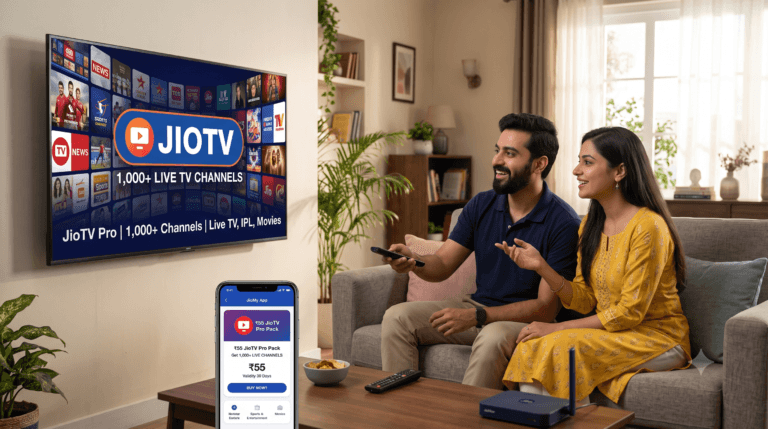 Jio ₹55 JioTV Pro Pack: 1000+ Channels Pack Explained
