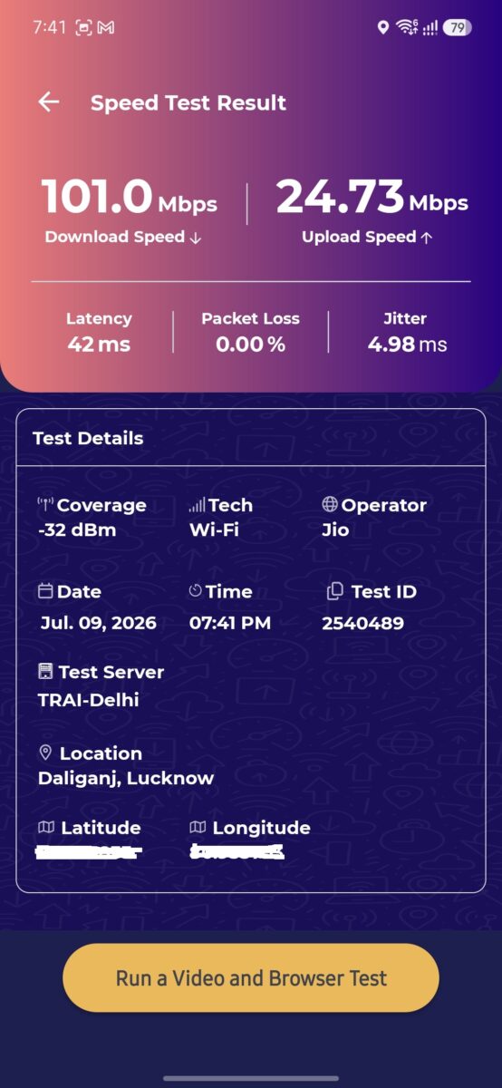 TRAI MySpeed App: I Tested the Revamped Version in Lucknow — Here's What Full Signal Bars Won't Tell You 4 Screenshot 20260709 194142 TRAI MySpeed 1