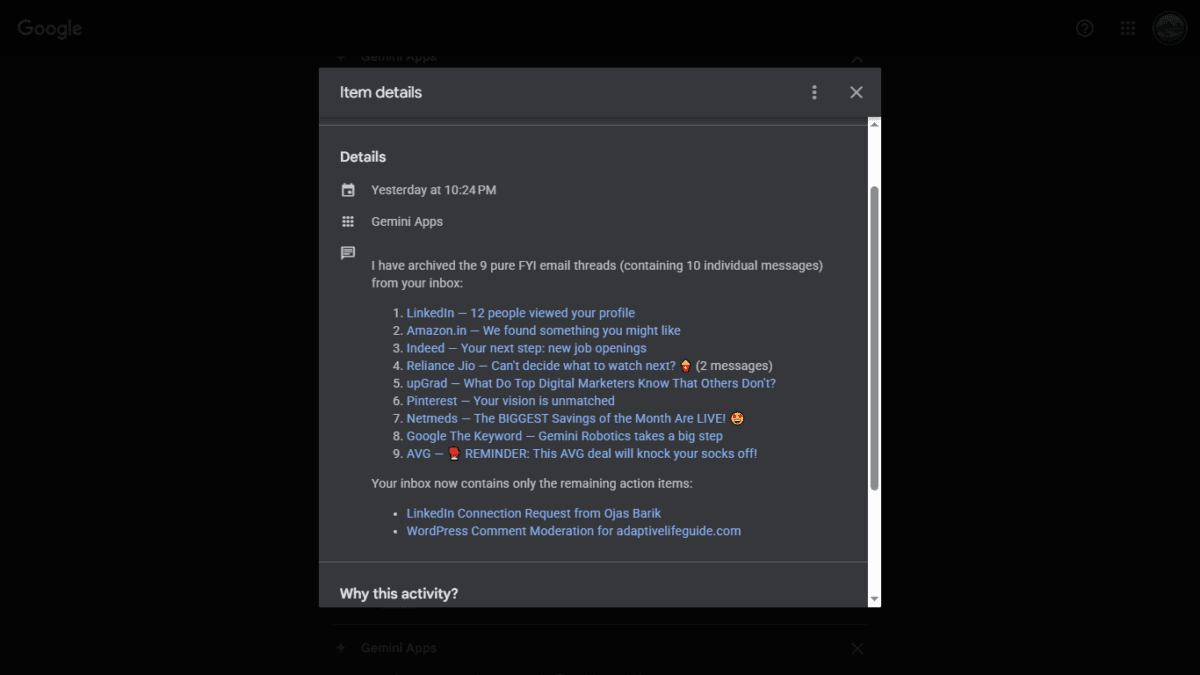 I Tested Google Gemini Spark AI Agent the Day It Launched in India — Here's What Actually Happened 5 Screenshot spark response