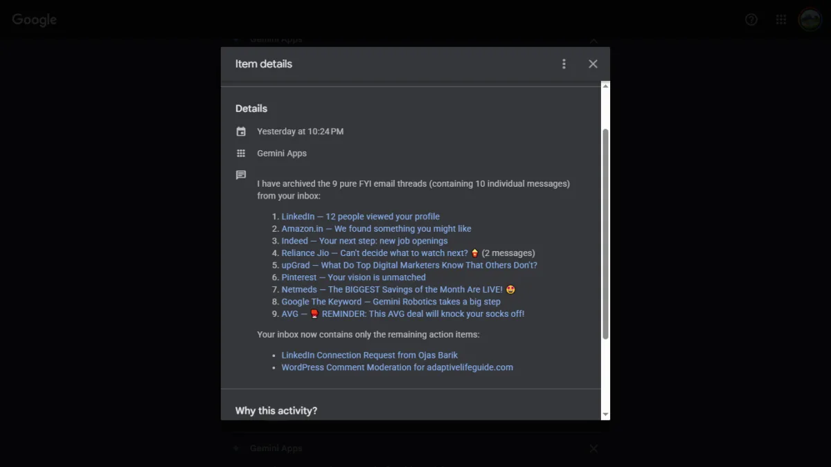 Screenshot spark response
