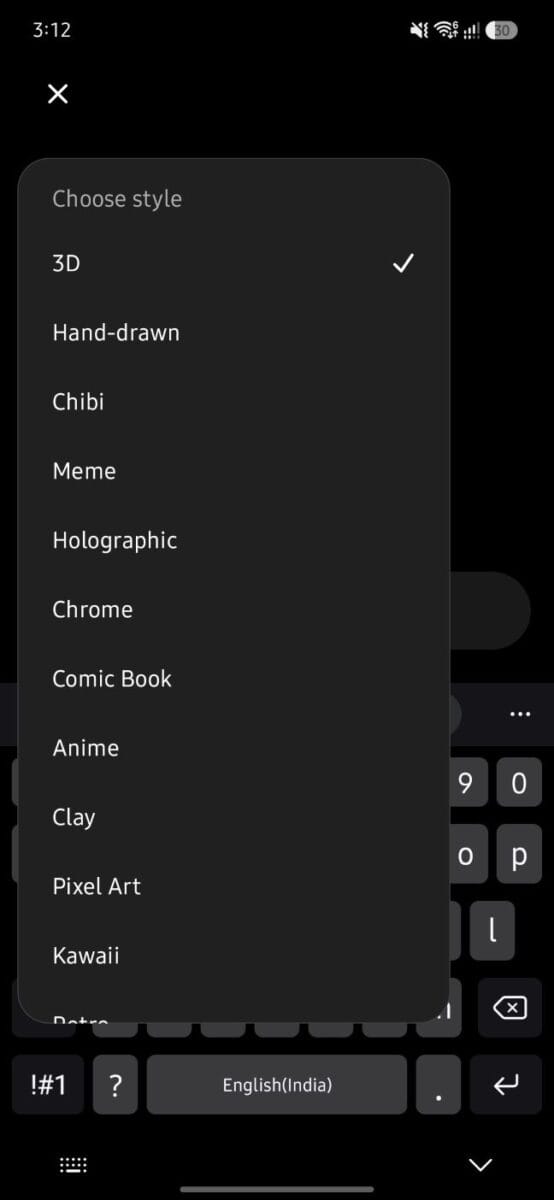 ChatGPT Sticker Generator : How to Create Custom WhatsApp and iMessage Stickers (Tested) 5 Screenshot 3d tapped to show styles 1