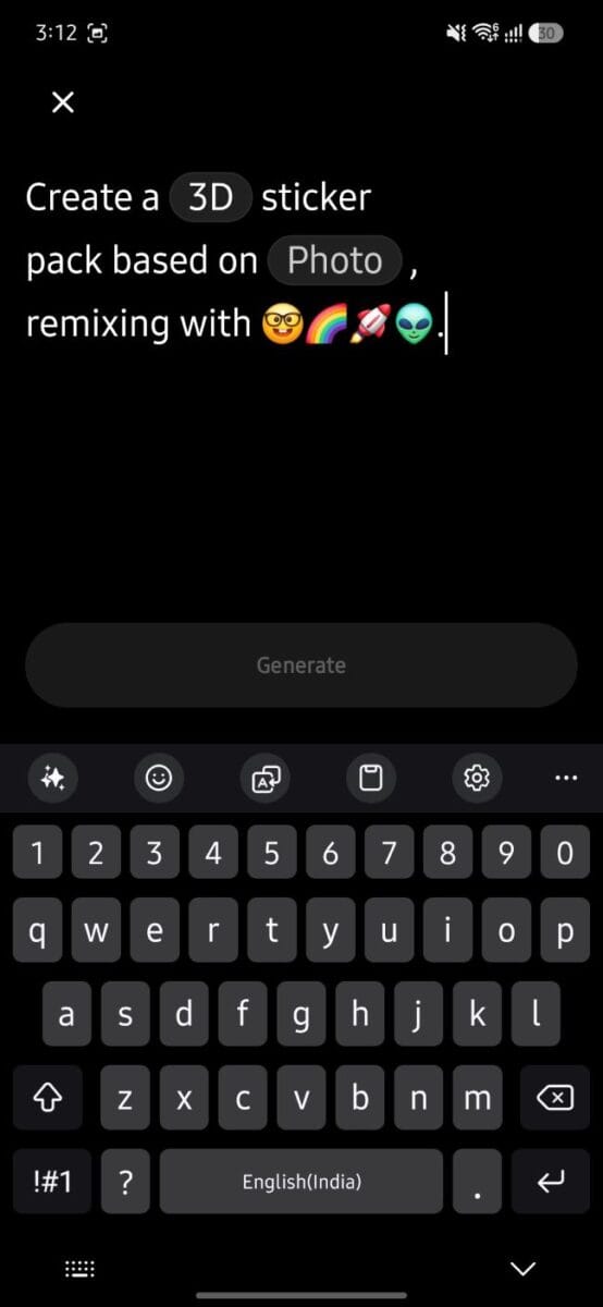 ChatGPT Sticker Generator : How to Create Custom WhatsApp and iMessage Stickers (Tested) 4 Sticker prompt shown