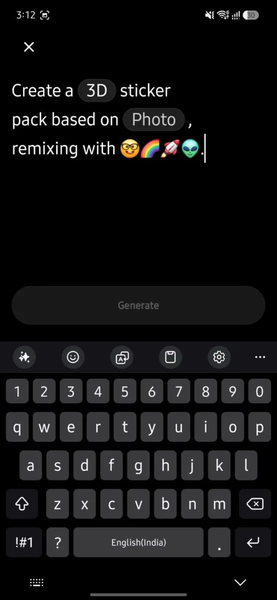 ChatGPT Sticker Generator : How to Create Custom WhatsApp and iMessage Stickers (Tested) 4 Sticker prompt shown