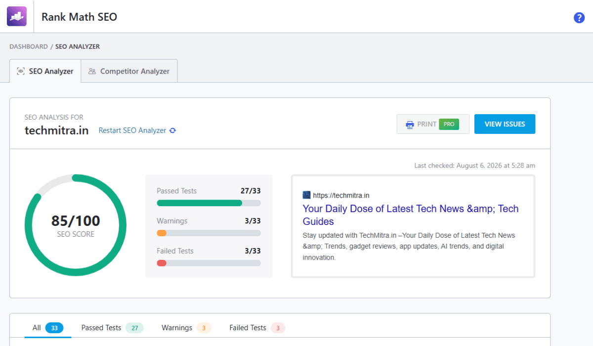 Mastering On-Page SEO with Rank Math SEO Plugin, Step-by-Step Guide (Updated) 7 Screenshot of Rankmath SEO Analayzer