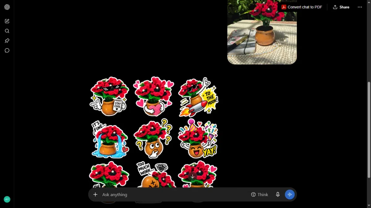 ChatGPT Sticker Generator : How to Create Custom WhatsApp and iMessage Stickers (Tested) 2 sticker working in desktop