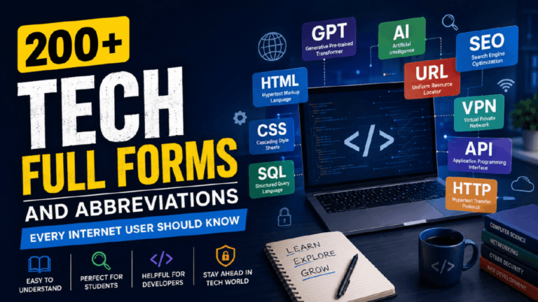 Tech Abbreviations And Acronyms: 200+ Full Forms (2026)