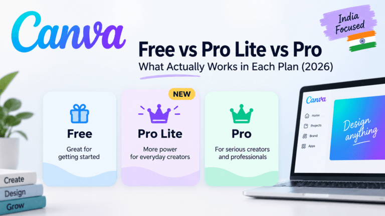 Canva Pro Lite vs Pro vs Free: Complete Features Guide 2026